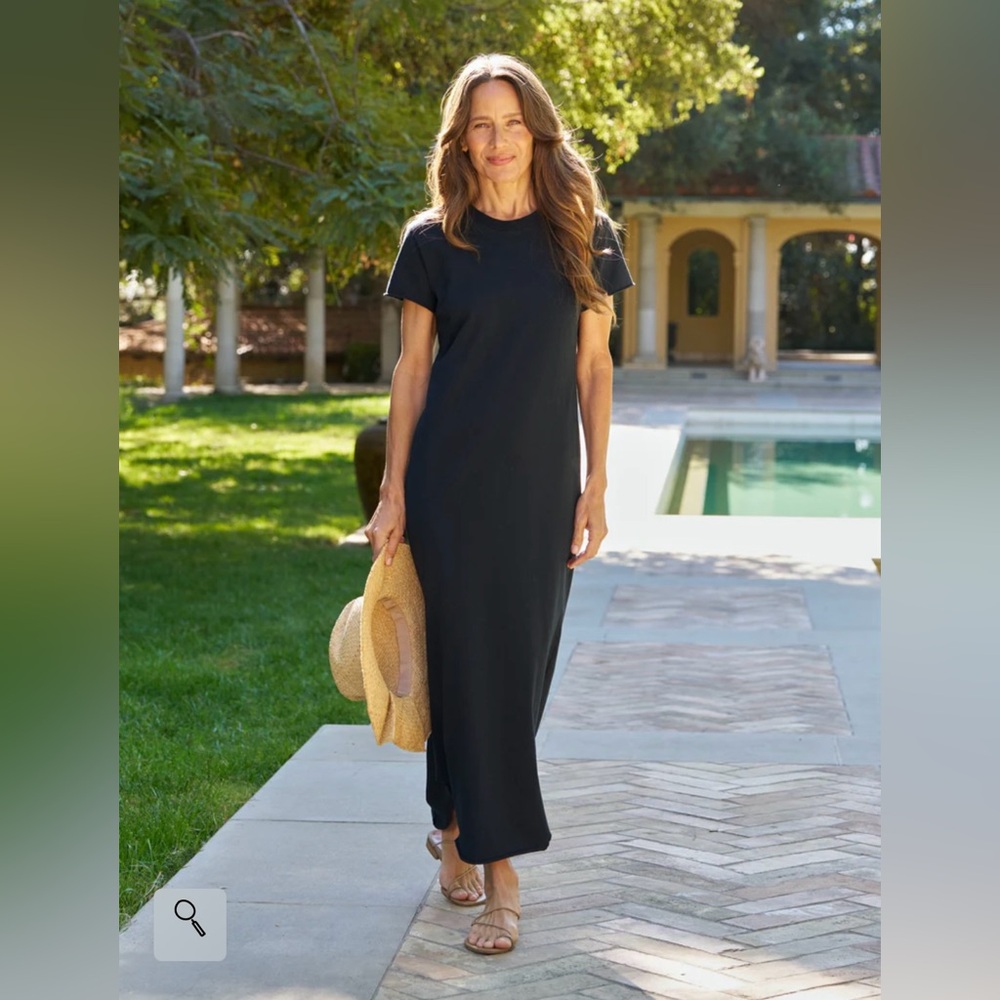 Frank & Eileen Harper Perfect Tee Maxi Dress XS British Royal Navy Blue